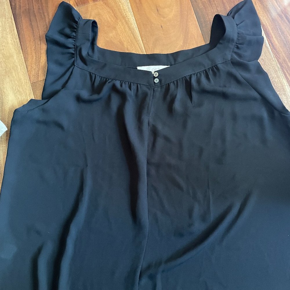 Loft Black Relaxed Fit Top (Black) in Large